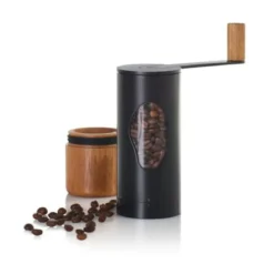 Adhoc Kaffeemühle Mrs.Bean Akazie/schwarz 21,8cm mit Kurbel