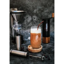 Adhoc Kaffeemühle Mrs.Bean Akazie/schwarz 21,8cm mit Kurbel