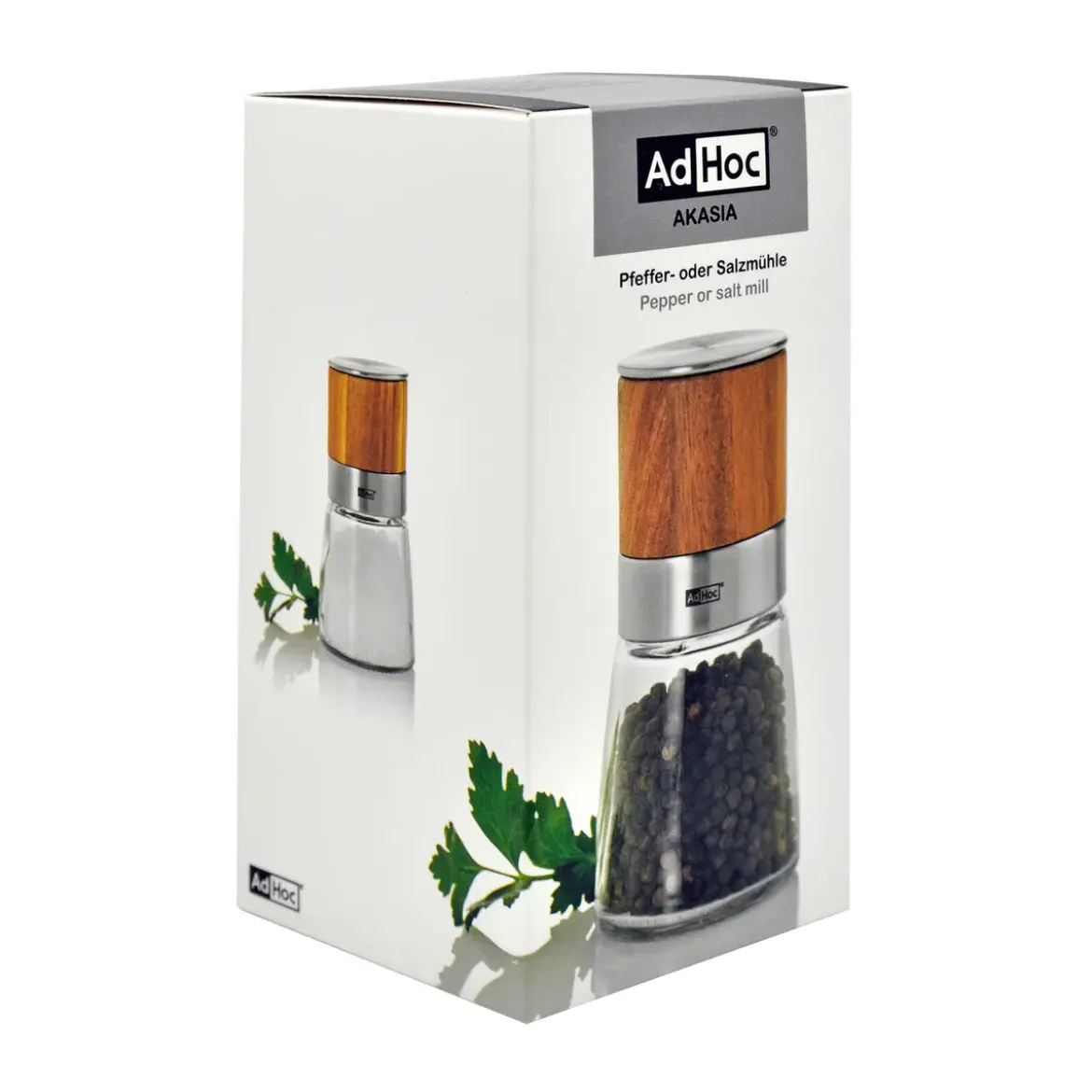 Adhoc Pfeffer- oder Salzmühle 13,5 cm Akasia