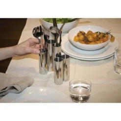 Alessi Besteckbehälter 13x15 cm Canale edelstahl