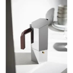 Alessi Espressokocher 6 Tassen Menhir edelstahl