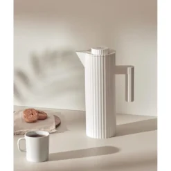 Alessi Isolierkanne weiß Plisse thermoplastisches Harz