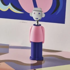Alessi Korkenzieher Alessandro M. 21 cm rosa/blau