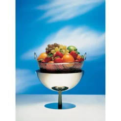 Alessi Obstschale / Sieb. Schwarz.Fuss
