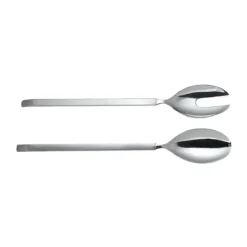 Alessi Salatbesteck 14 Edelstahl Dry mattierter Griff