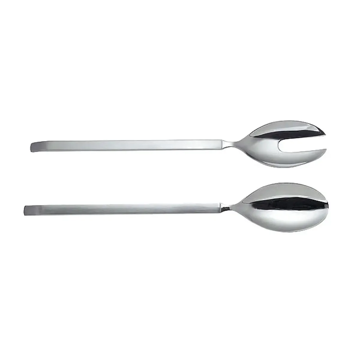 Alessi Salatbesteck 14 Edelstahl Dry mattierter Griff