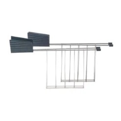 Alessi Toasterzangen 2er Set grau Plisse