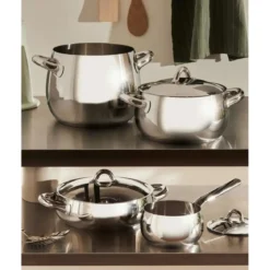 Alessi Topf-Set 7-tlg. Mami edelstahl