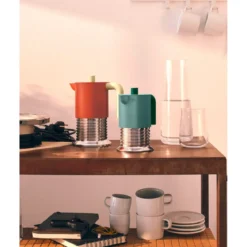 Alessi Vite Espressokocher 6 Tassen grau