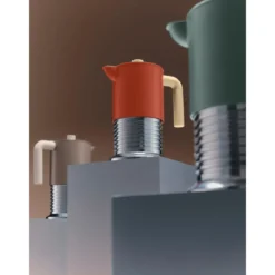 Alessi Vite Espressokocher 3 Tassen grau