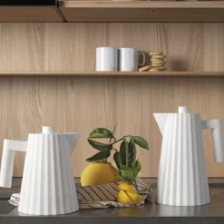 Alessi Wasserkocher 1,0 l 2400 W Plissé weiss