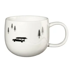 ASA Henkelbecher 0,4 l Joy Snow Tracks Skidding Xmas