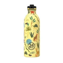 24bottles Trinkflasche 0,5 l Jungle Friends gelb mit Sportdeckel