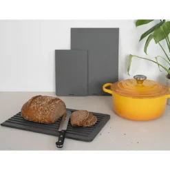 Continenta Brotschneidebrett 39x24x1 cm Duracore grau