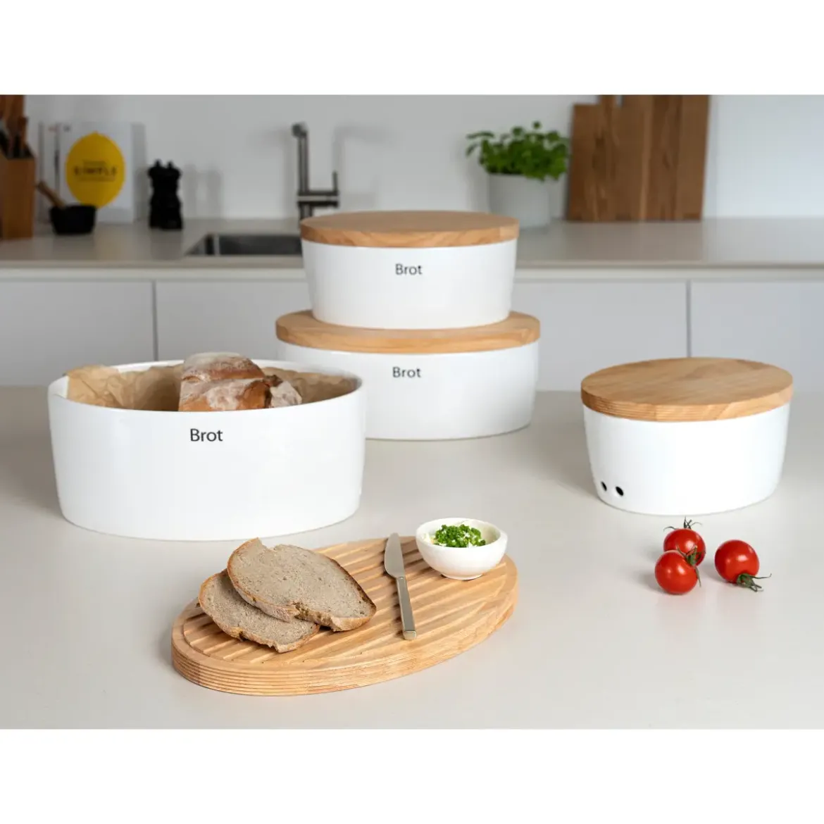 Continenta Brottopf 36x23x16 cm weiß