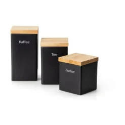 Continenta Vorratsdose 10x10x20,5 cm schwarz