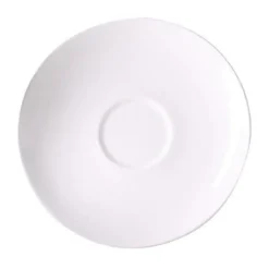 Dibbern Café au Lait Untertasse 16 cm Fine Bone China Classic weiß