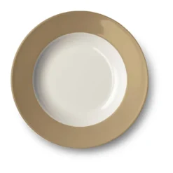 Dibbern Teller tief 23 cm Fahne Solid Color clay