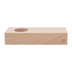 Eulenschnitt Eierbecher Herz 15 cm Buche