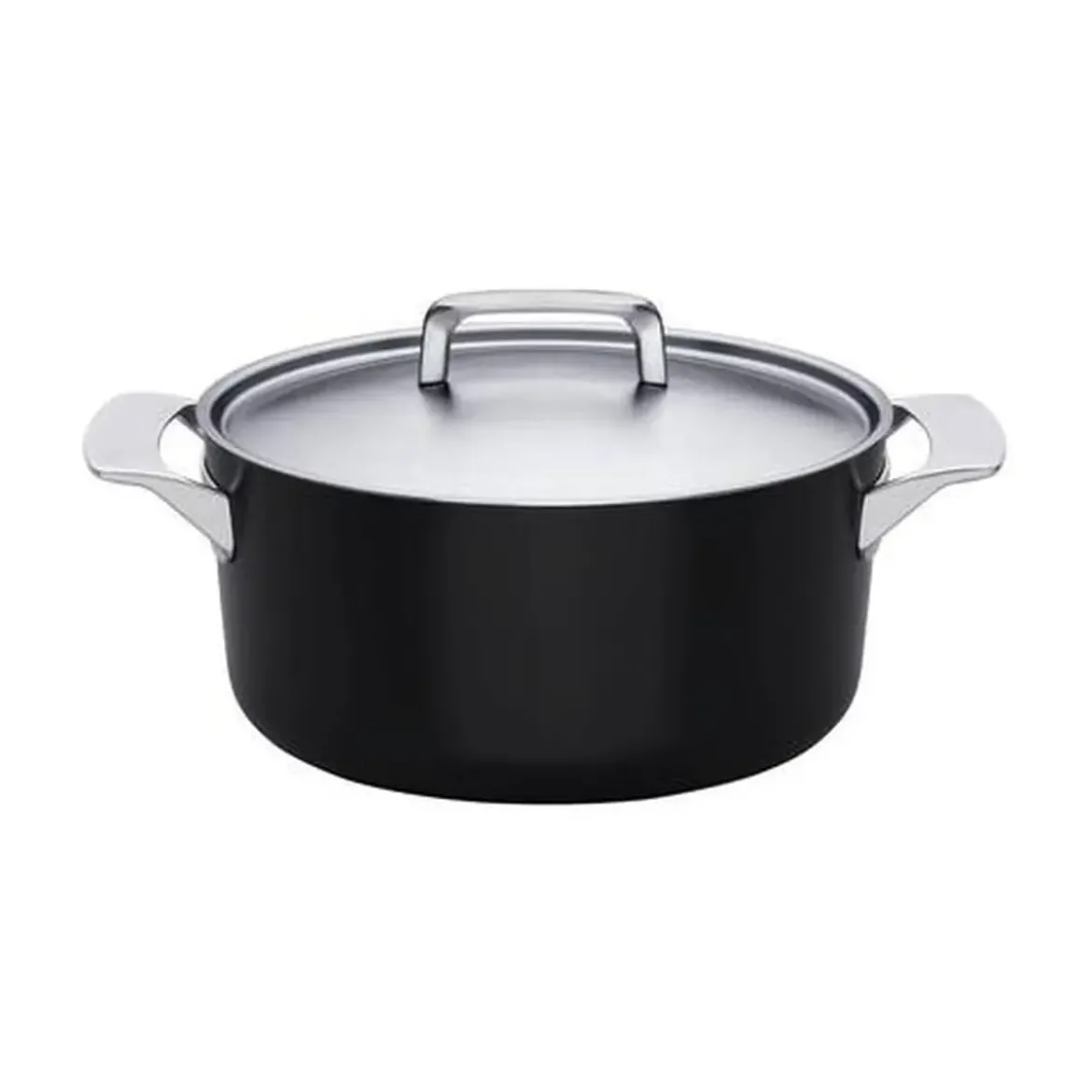 Fiskars Kasserolle mit Deckel 3,5 l Rotisser schwarz
