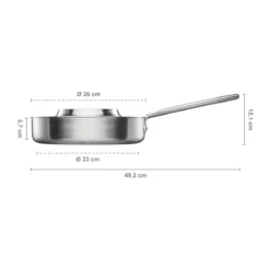 Fiskars Sautierpfanne mit Deckel 26 cm Norden Steel