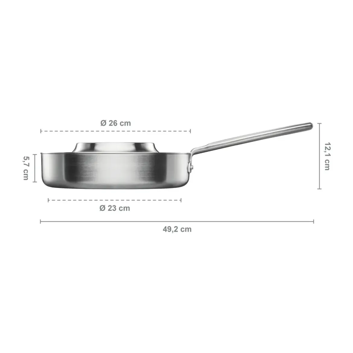 Fiskars Sautierpfanne mit Deckel 26 cm Norden Steel