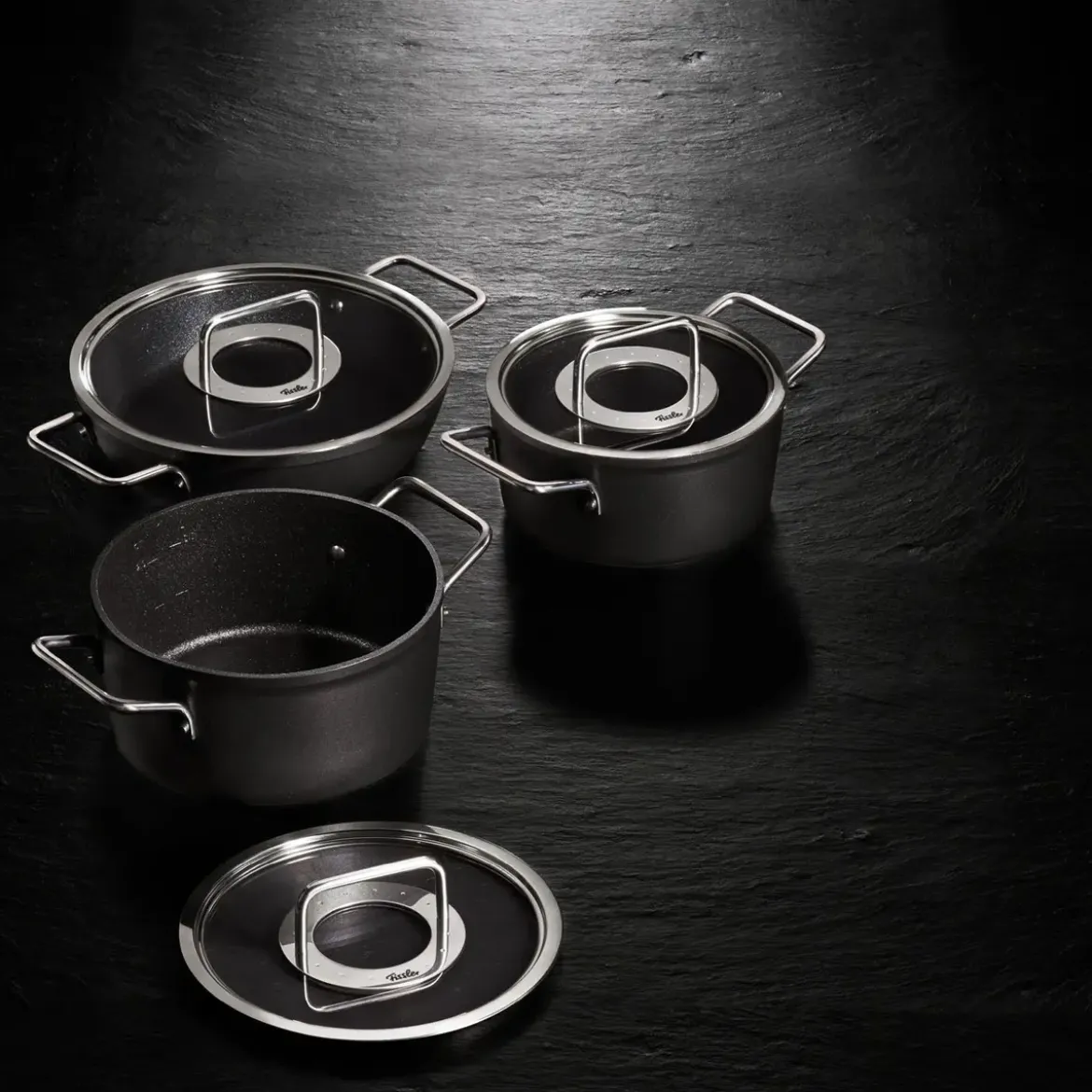 Fissler Bratentopf mit Glasdeckel 28 cm Adamant schwarz