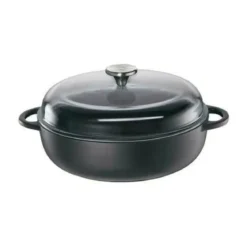 Küchenprofi Bauernpfanne mit Glasdeckel 28 cm Provence schwarz