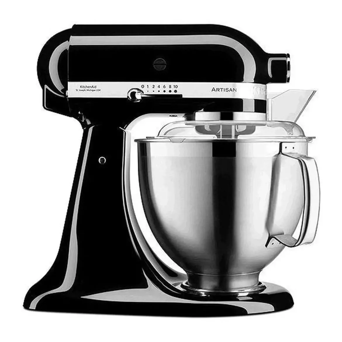 KitchenAid Küchenmaschine 4,8 l 300 W Artisan Premium Onyx Schwarz