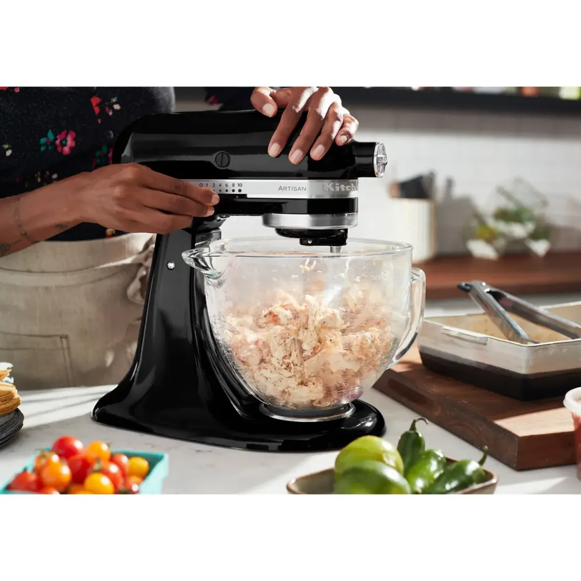 KitchenAid Küchenmaschine 4,8 l 300 W Artisan Premium Onyx Schwarz