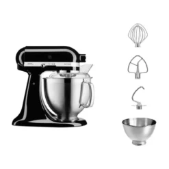 KitchenAid Küchenmaschine 4,8 l 300 W Artisan Premium Onyx Schwarz