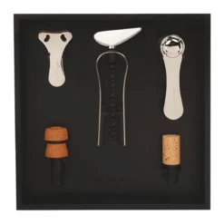 L'atelier du vin Wein Set 5 tlg. schwarz