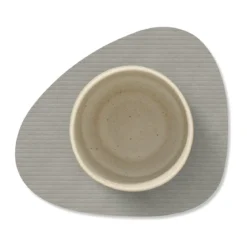 LINDDNA Glasuntersetzer 11x13 cm Curve Corduroy light grey