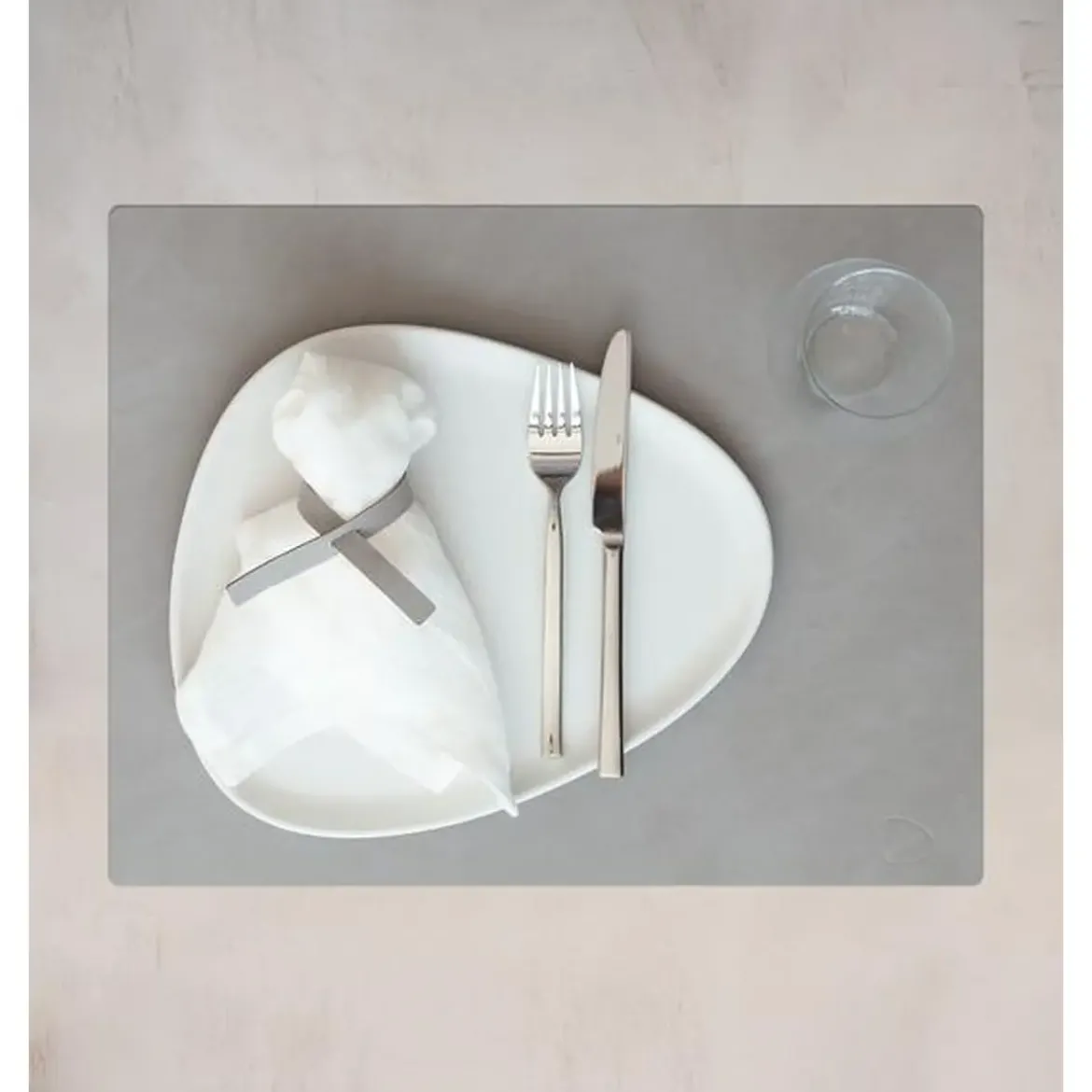LINDDNA Tischset L 35x45 cm Square Nupo light grey