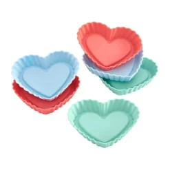 Lurch Mini-Herzförmchen 6er-Set FlexiForm Tortelette mehrfarbig