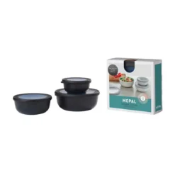 Mepal Starter Set Cirqula flach Multibowl 3tlg. nordic black