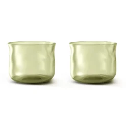Paveau Wasserglas 2er-Set Swirl Moss