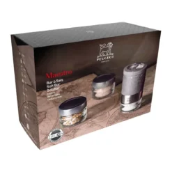 Peugeot Geschenkset Salzbar 8-tlg. Maestro u’Select hellgrau
