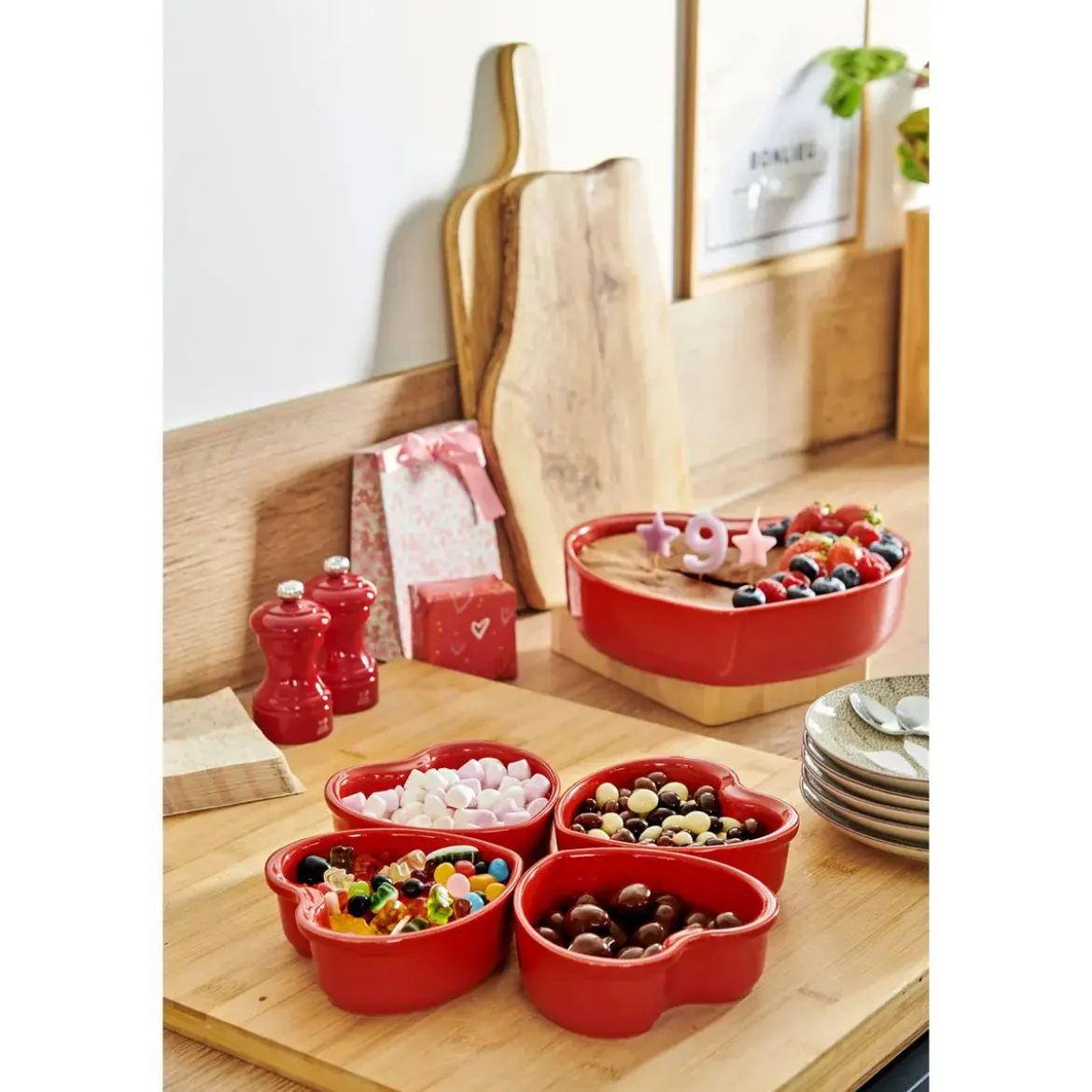 Peugeot Keramikform Herz 26 cm For You rot