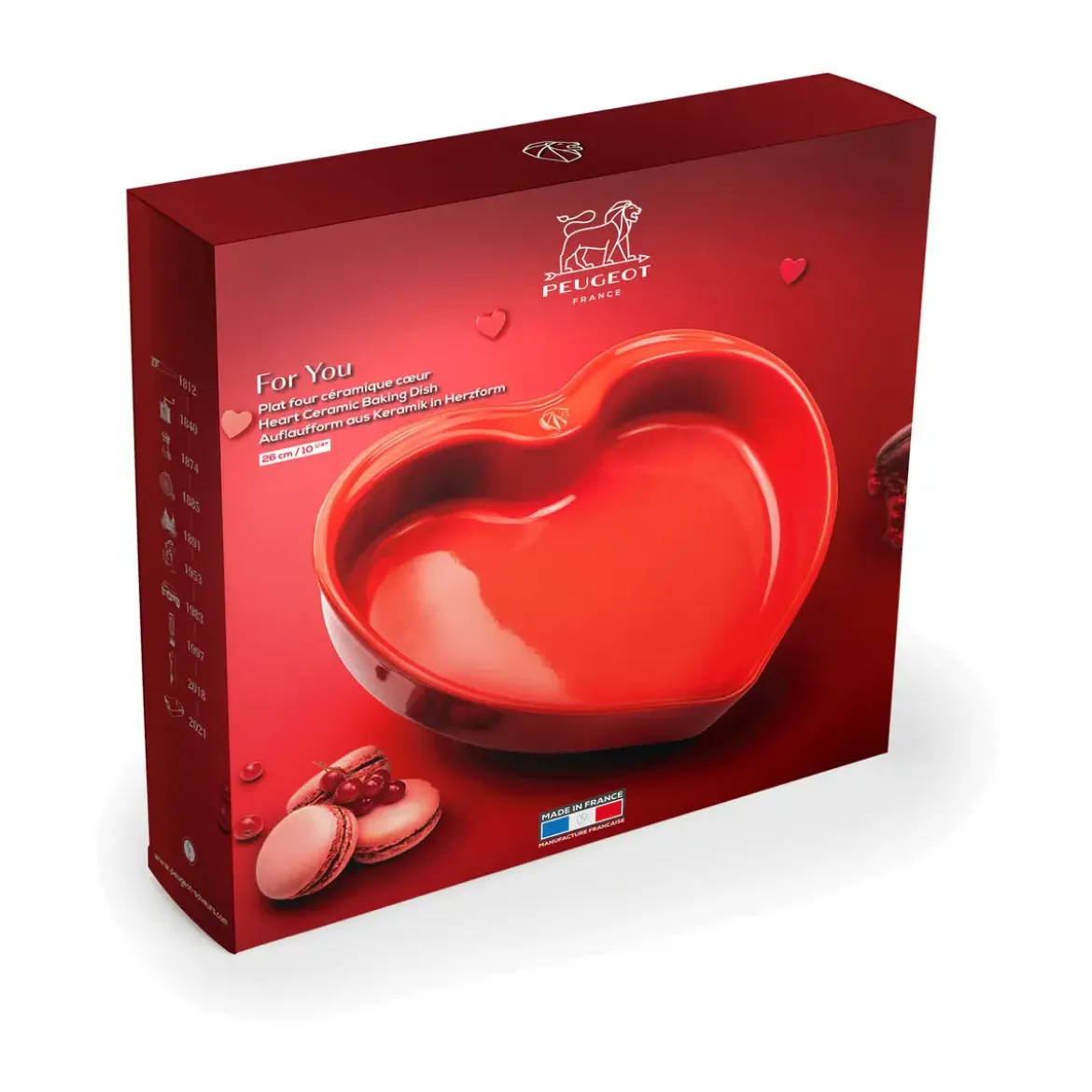 Peugeot Keramikform Herz 26 cm For You rot