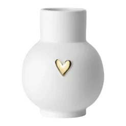Räder Kugelvase Herz Gold 13 cm Lovely weiß