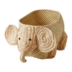 Rice Aufbewahrungskorb Elefant 49x30x40 cm natur