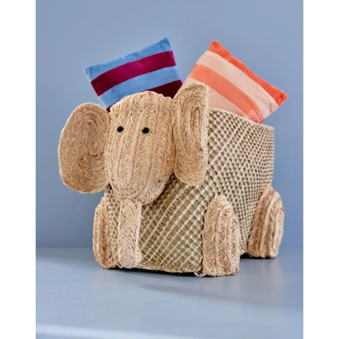 Rice Aufbewahrungskorb Elefant 49x30x40 cm natur