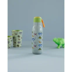 Rice Trinkflasche 0,5 l New Dino Print dusty blue