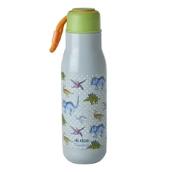 Rice Trinkflasche 0,5 l New Dino Print dusty blue