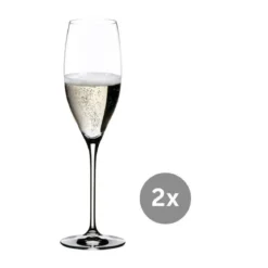 Riedel Cuvée Prestige Glas 2er-Set Vinum mit Moussierpunkt klar