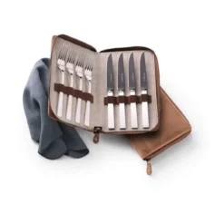 Robbe & Berking Grillset 8-tlg Frozen Black Riva 150 g versilbert
