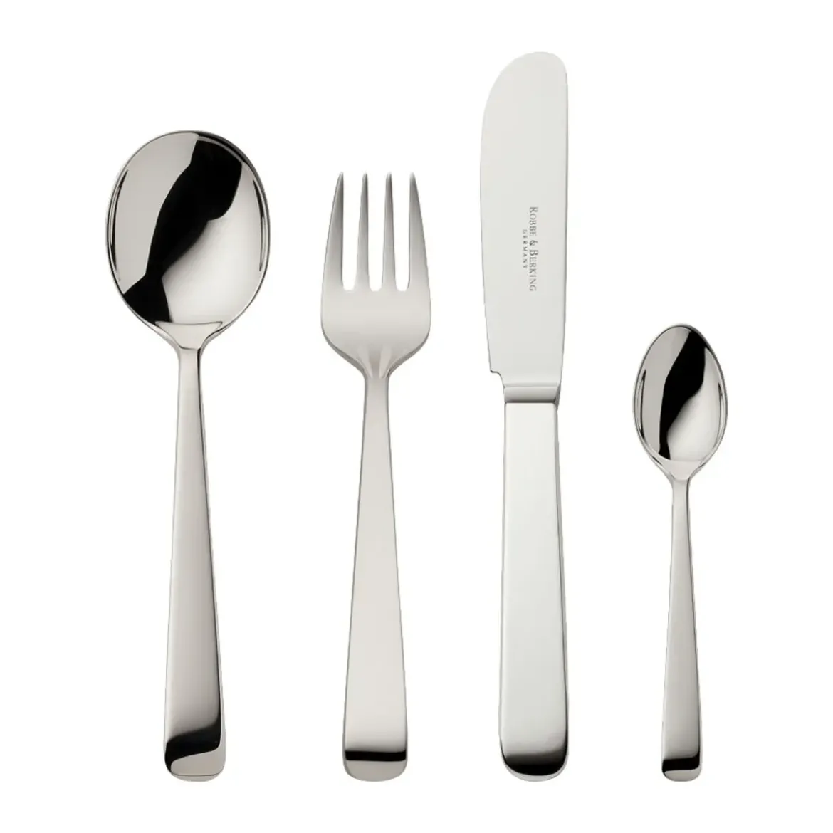 Robbe & Berking Kinderbesteck 4tlg im Etui Alta 150 g versilbert