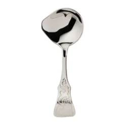 Robbe & Berking Sahnelöffel gebogen 12 cm Ostfriesen 150 g massiv versilbert