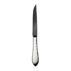 Robbe & Berking Steakmesser 23 cm Martelé Frozen Black 150 g versilbert